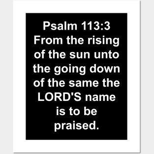 Psalms 113:3 King James Version (KJV) Posters and Art